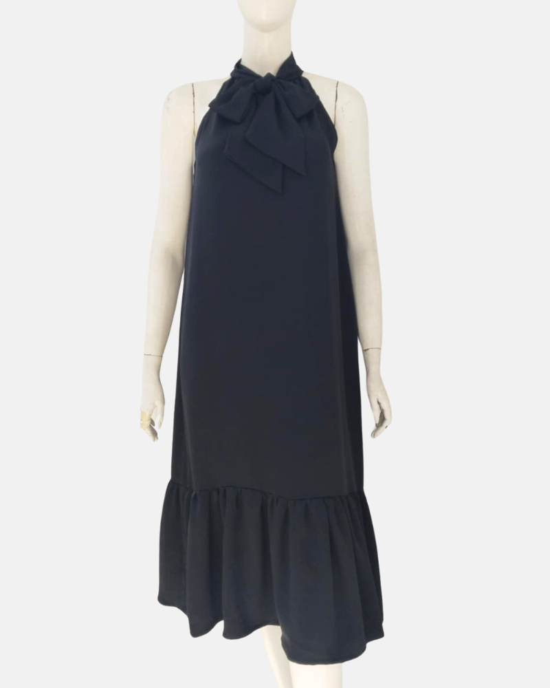 Sherpa Halter Neckline Maxi Dress