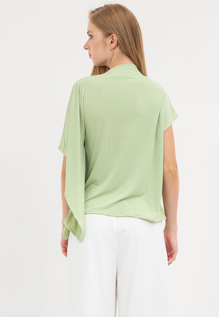 Emi Asymmetric Drape Sleeves Top