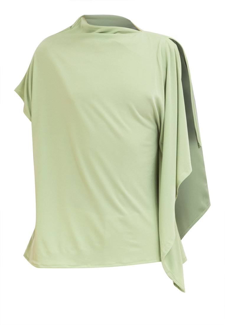 Emi Asymmetric Drape Sleeves Top