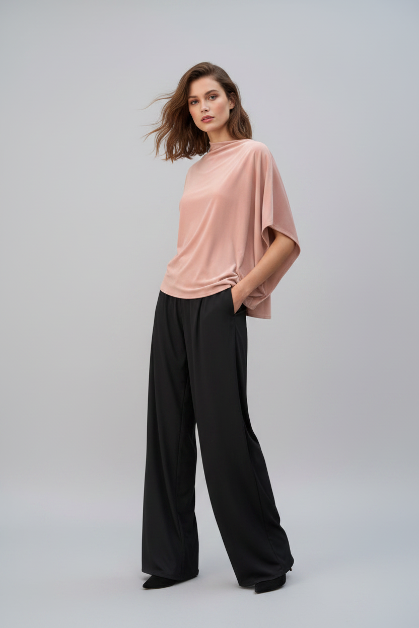 Emi Asymmetric Drape Sleeves Top