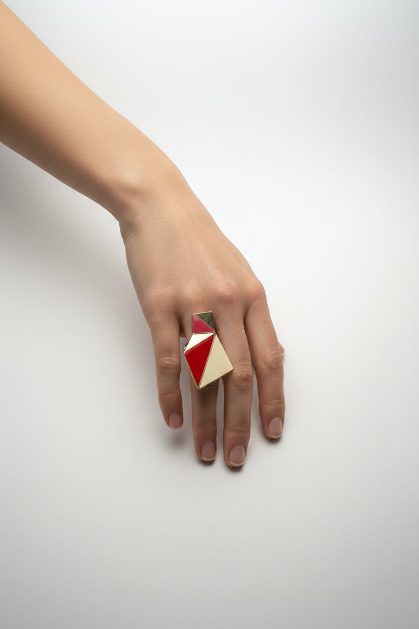 Crawford Enamel Gold Ring - Cole Vintage
