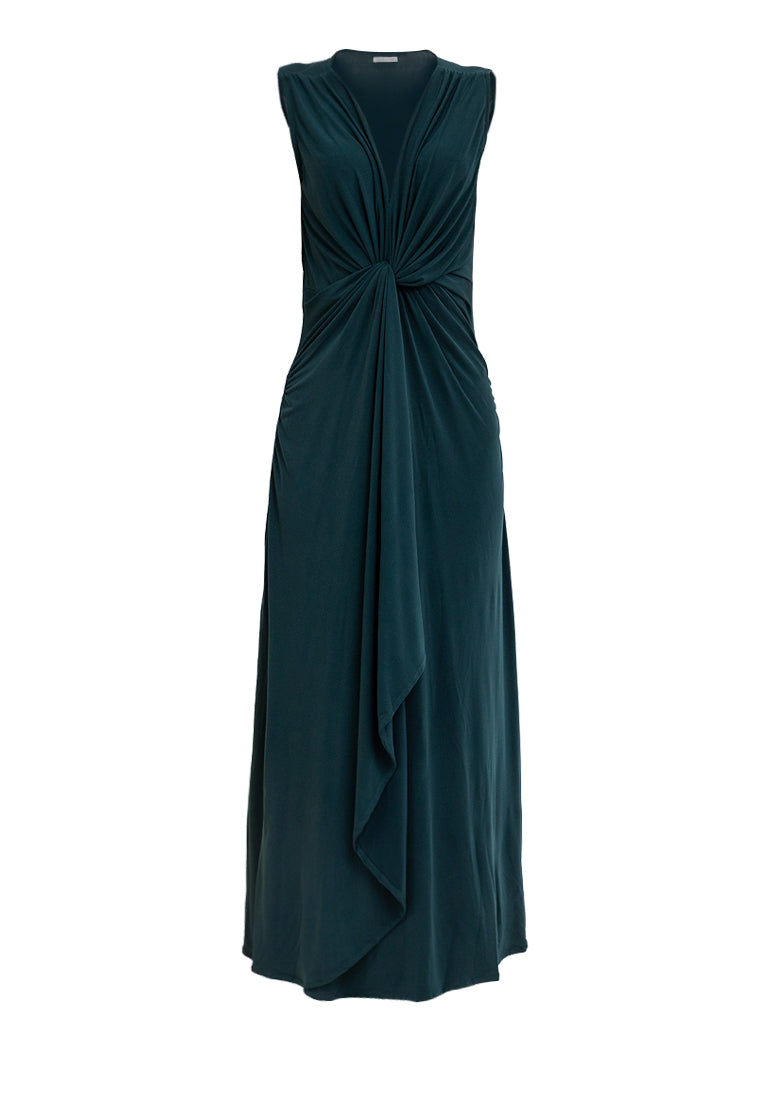 Xanthea Sleeveless Drape Jersey Maxi Dress