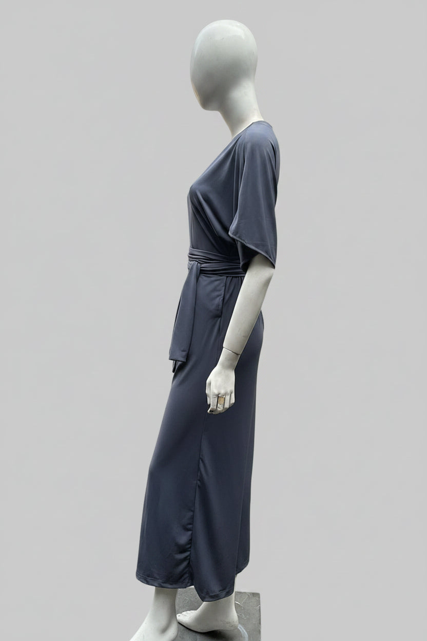 Tara Self Tie Belt Jersey Jumpsuit - Cole Vintage