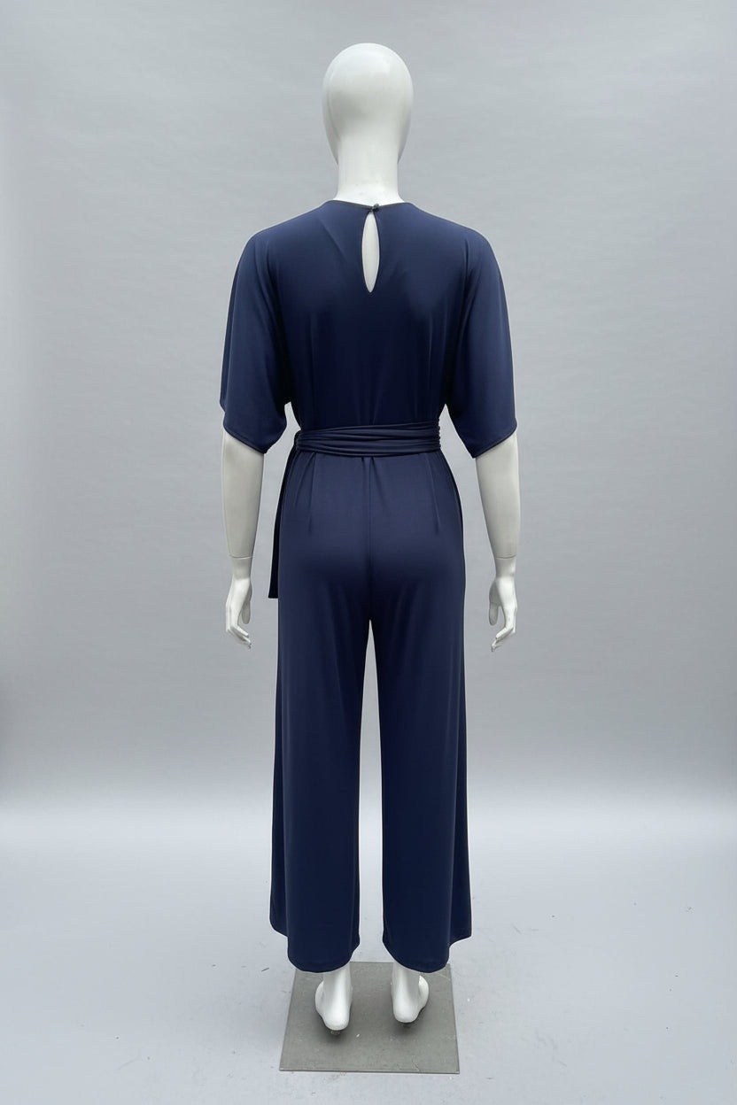 Tara Self Tie Belt Jersey Jumpsuit - Cole Vintage