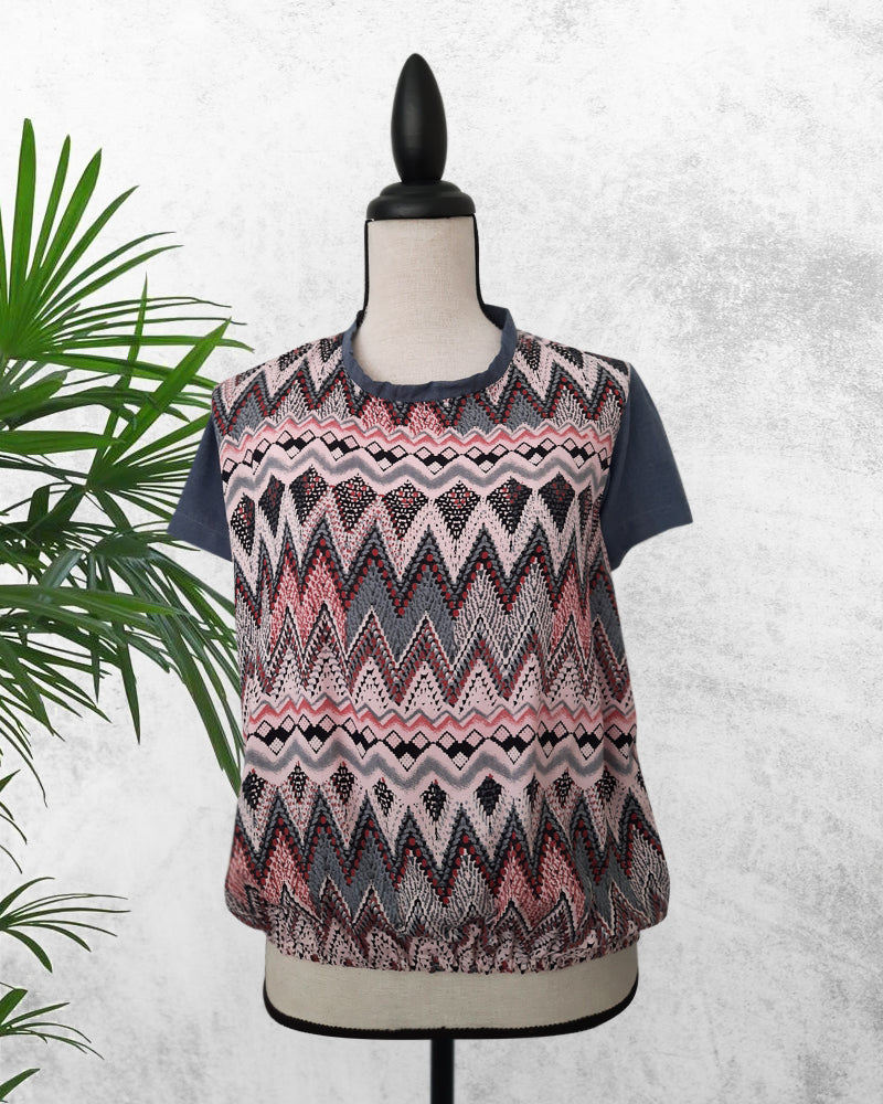 Adeya Apparel Adeya Gartered Hem Cotton Top | Cole Vintage