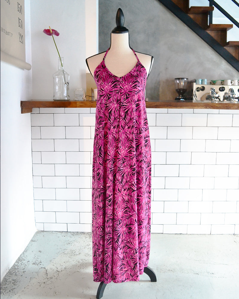 Priscilla Fuchsia/Black Maxi Dress - Cole Vintage